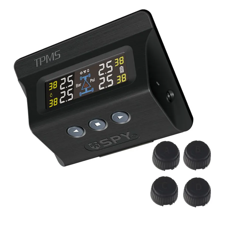 TPMS kontrola tlaku v pneumatice 4 externí čidla / solární napájení - Výhodná nabídka