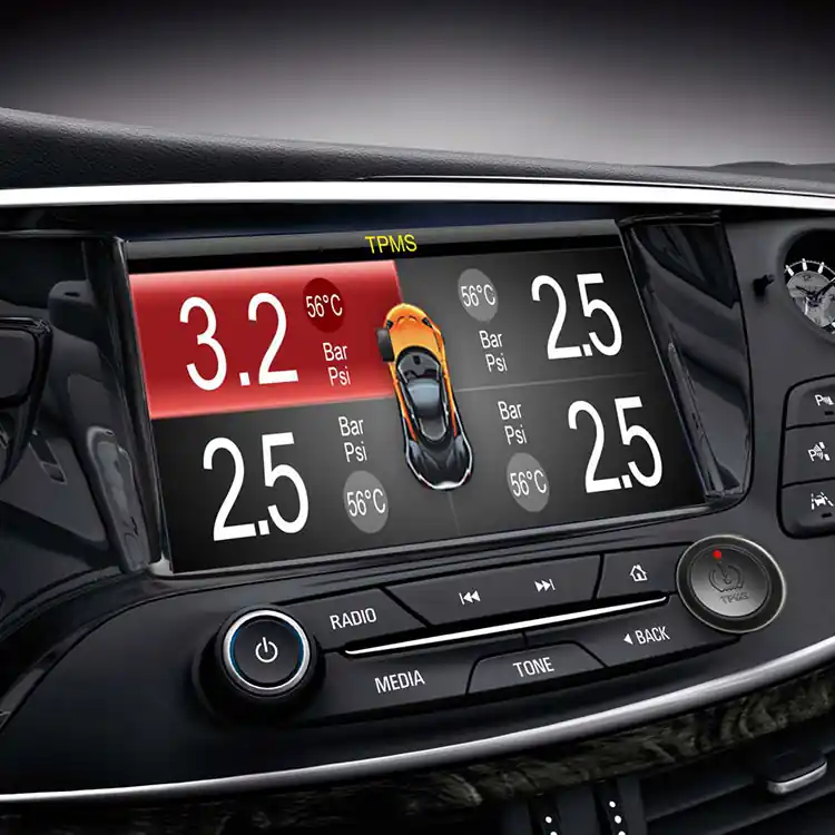 TPMS kontrola tlaku v pneumatice 4 externí čidla s výstupem na monitor | Blesková nabídka