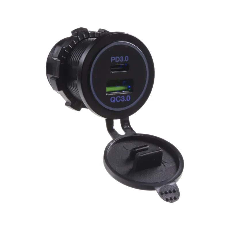 Novinka v sortimentu - USB QC3.0 + USB-C zásuvka 12/24V