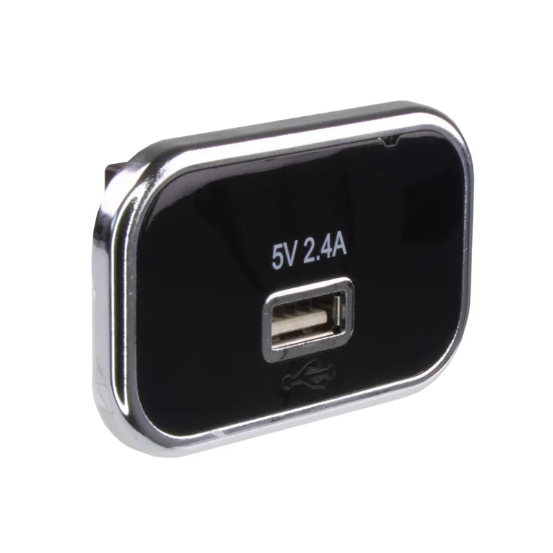 Omezené zásoby - USB 2,4A zásuvka 12/24V, chromový rámeček