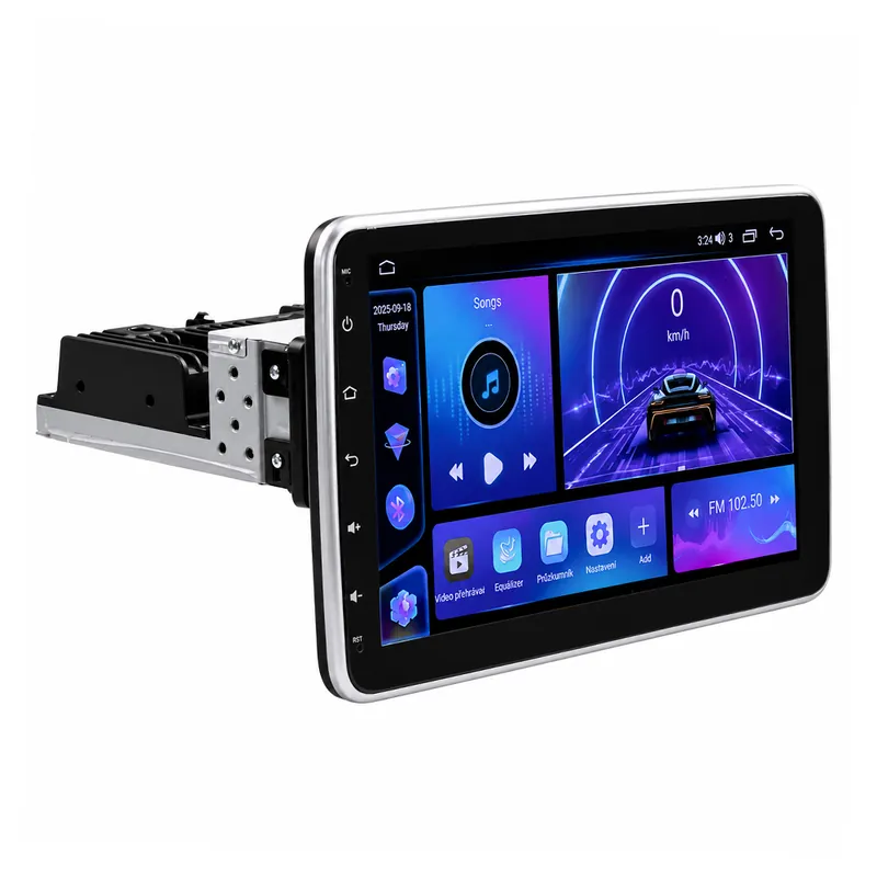 Objednejte nyní | 1DIN Autorádio s 10" LCD, Android, Wi-Fi, GPS, CarPlay, Bluetooth, 4G, 2x USB