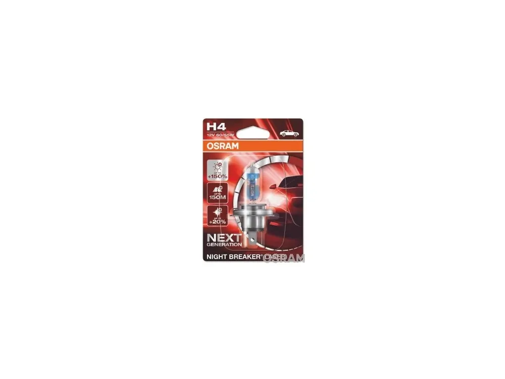 ŽÁROVKA OSRAM Night Breaker Laser +150% 64193NL-01B H4 P43t 12V 60/55W - Akce