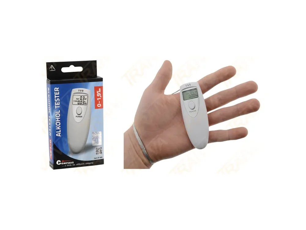 Expresní doručení - COMPASS 01900 Alkohol tester SILVER, digitální