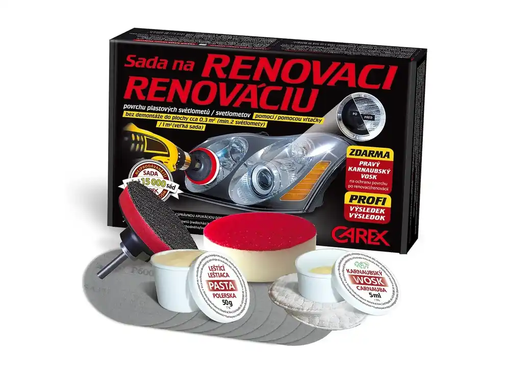 Carex Sada na renovaci světlometů | Do vyprodání zásob