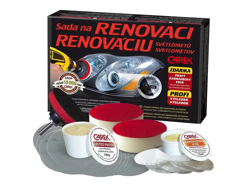 Nově v sortimentu - Carex Sada na renovaci světlometů velká