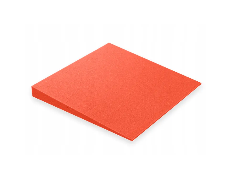 Akustický panel 3D zkosený 50x50cm, tloušťka 5cm, červený | Velmi oblíbený produkt