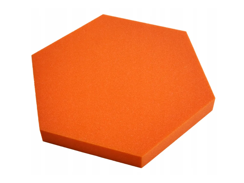 Akustický panel Hexagon 50x50cm, tloušťka 5cm, oranžový - Poslední příležitost