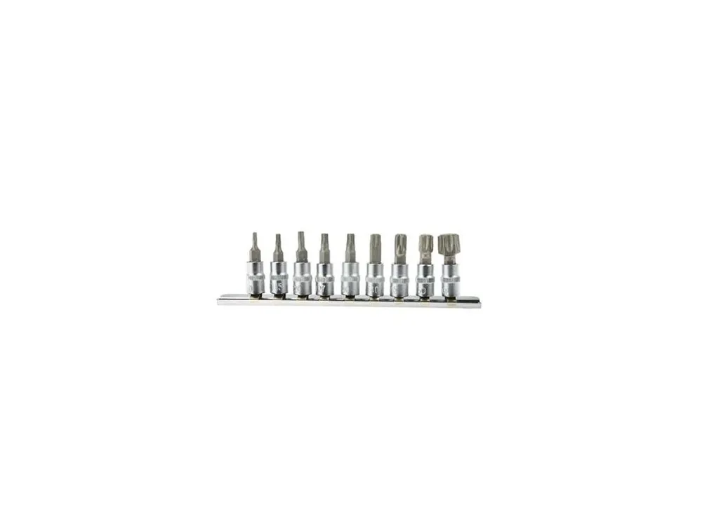 Nově v nabídce - Sada bitů TORX, 9ks, 1/4", T10-T60, Geko G13550