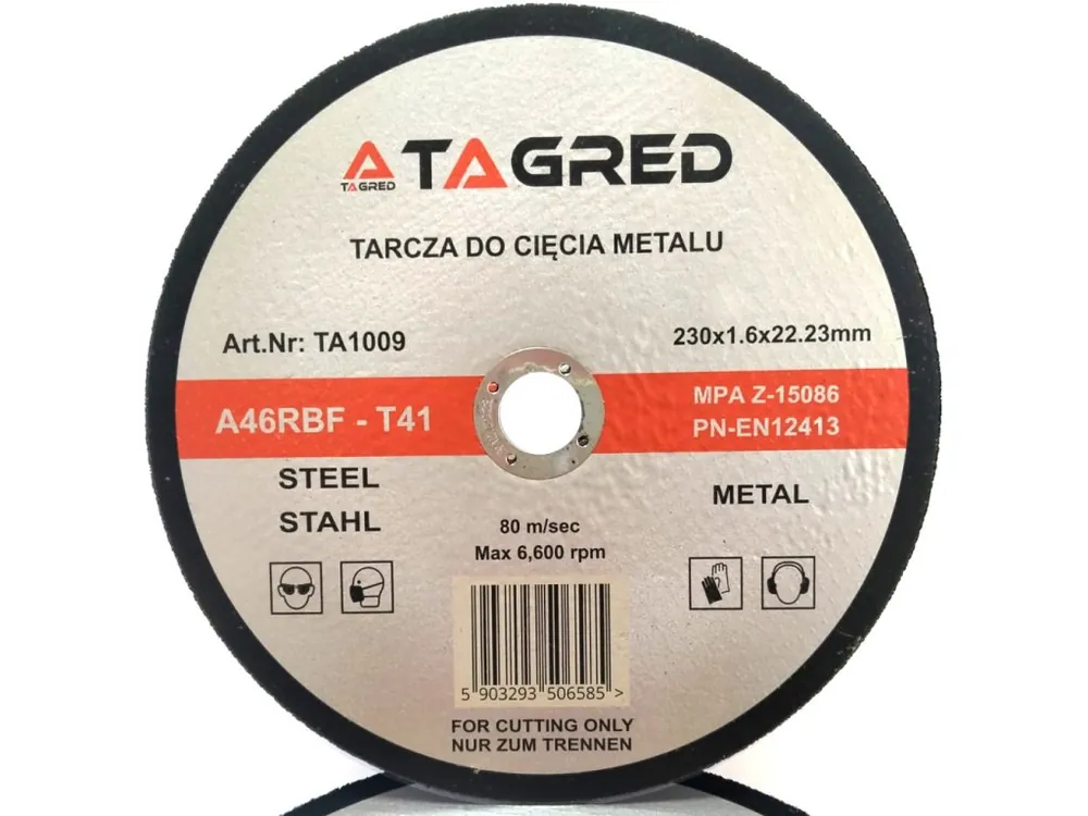 Řezný kotouč na ocel 230x1,6x22,2mm, Tagred TA1009 - Nový produkt
