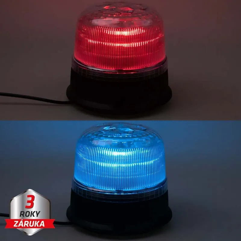 LED maják, 12-24V, modro-červený, magnet, ECE R65 wl825dualBR - Neváhejte