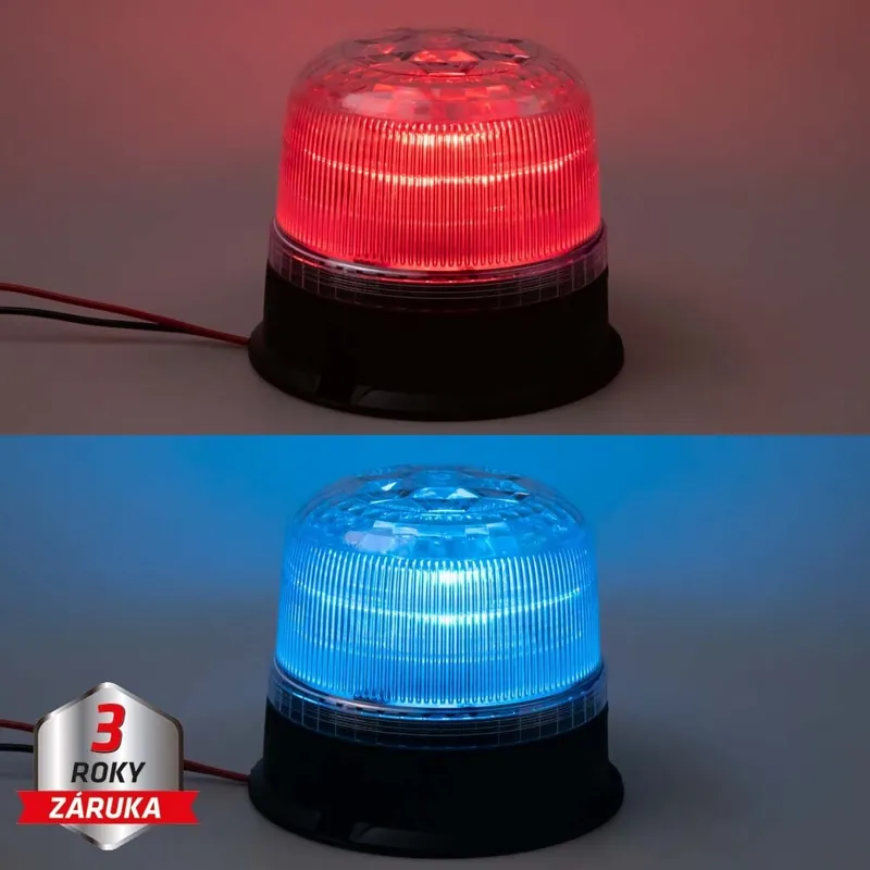 LED maják, 12-24V, modro-červený, pevná montáž, ECE R65 wl825BRfix - Poslední příležitost