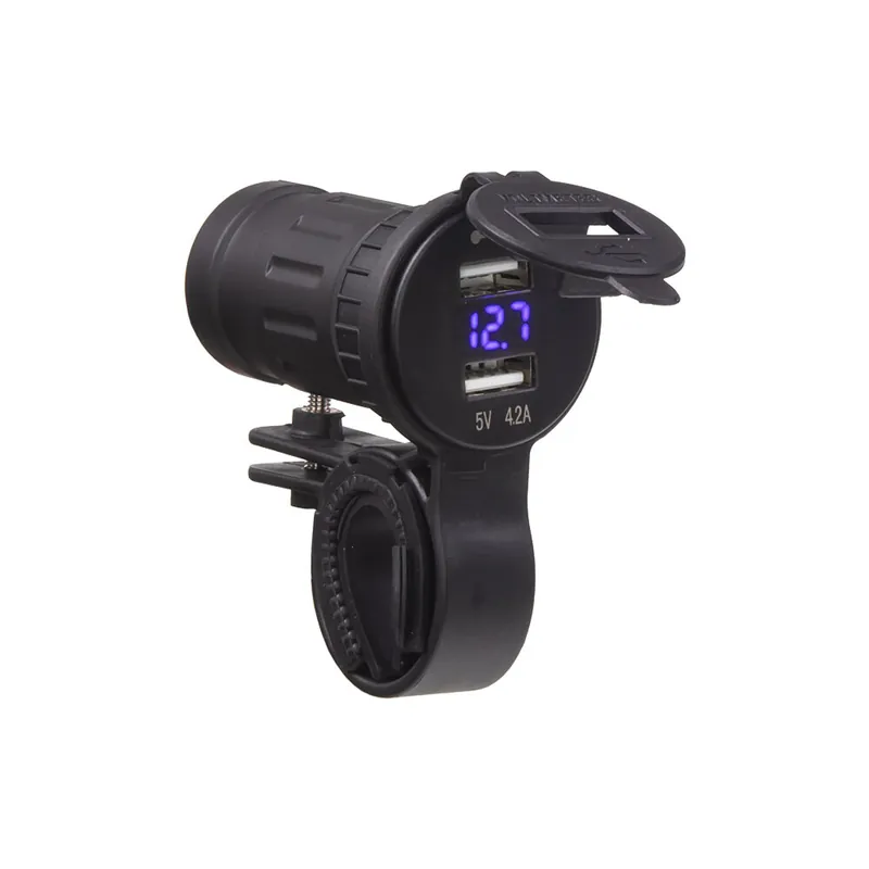 Akční sleva | 2x USB nabíječka 4,2A s voltmetrem na motocykl 34705