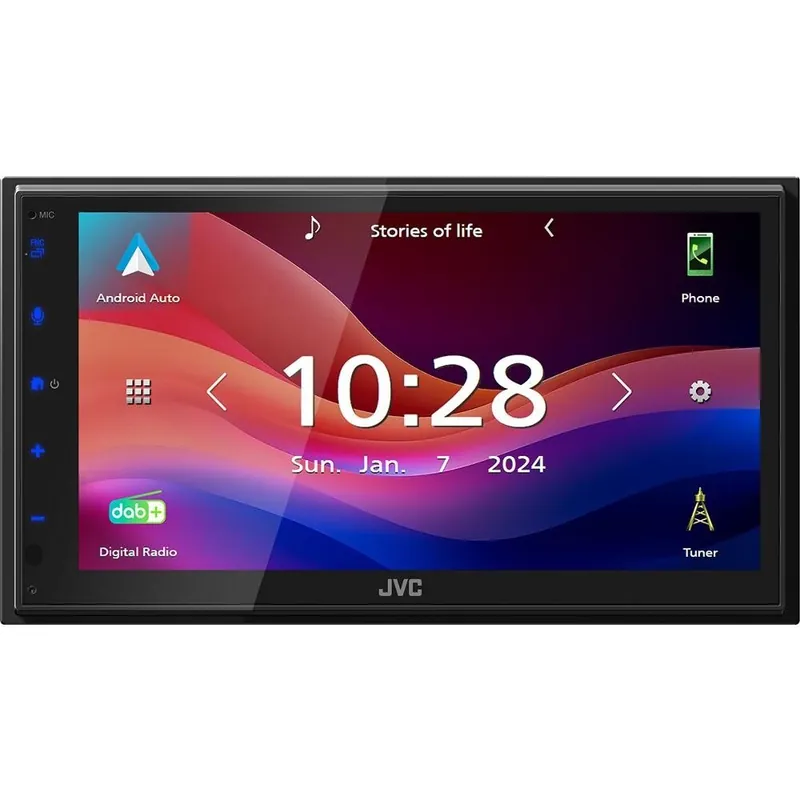 JVC 1DIN / 2DIN DAB+ / FM autorádio/6,8" displej/USB/AUX/Bluetooth/Apple CarPlay / Android Auto KW-M695DBW - Nejlepší cena