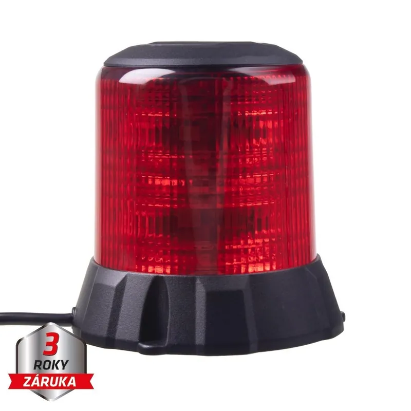 Bezpečná platba | Robustní červený LED maják, černý hliník, 96W, ECE R65 wl405fixred