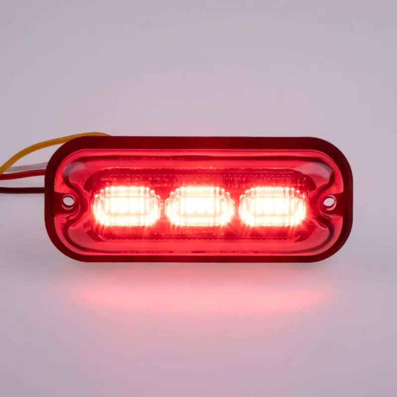 Rychlá doprava - PREDATOR 3x4W LED, 12-24V, červený, ECE R10 br003R