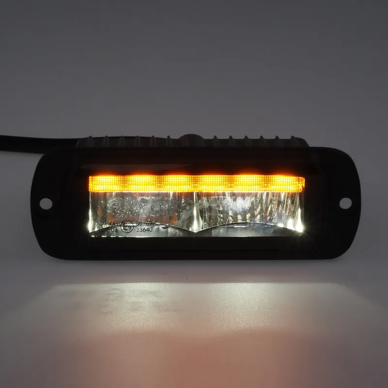 Právě přidáno | LED světlo obdélníkové s oranžovým výstražným světlem, ECE R10, R65 wl-460AB