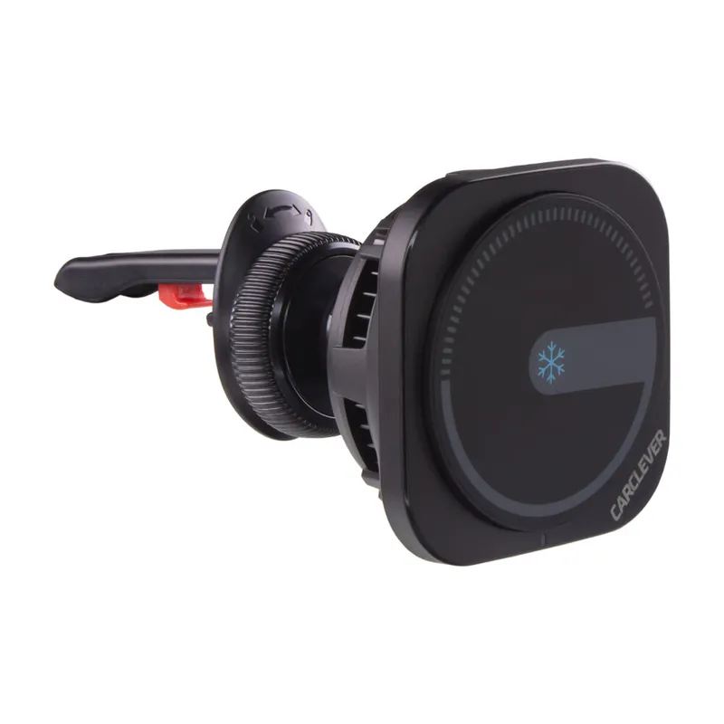 Velmi žádaný produkt - Magnetický držák s Qi dobíjením s aktivním chlazením do mřížky ventilace (MagSafe compatible) rw-m10