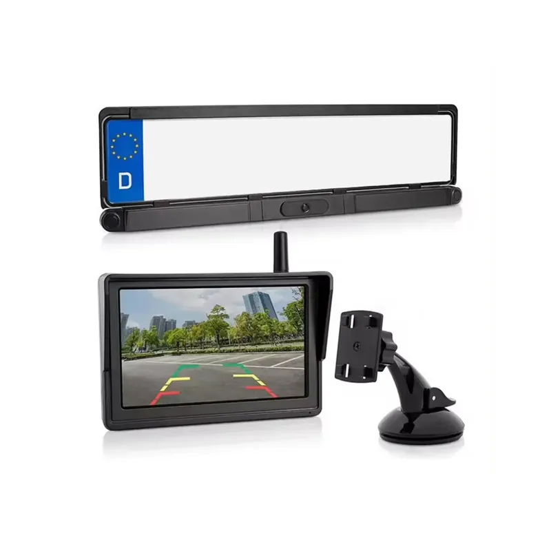 Nejlepší cena | SET bezdrátový digitální kamerový systém + 2 senzory v SPZ se solárním napájením a monitorem 5" cw3-spzcam50ps2