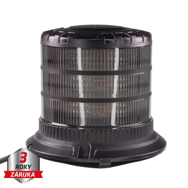 Poslední kusy | LED maják, 12-24V, 24xLED oranžový, magnet, smoke, ECE R65 wl828SM