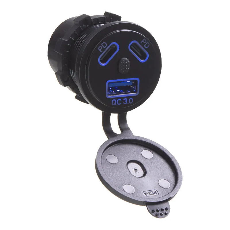 Poslední dny | USB QC3.0 + 2x USB-C 45W zásuvka 12/24V 34673