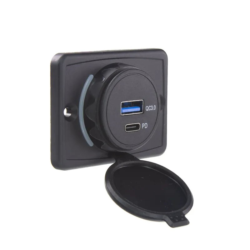 Nabídka končí brzy | USB QC3.0 + USB-C zásuvka 12/24V, montáž na povrch 34661.6