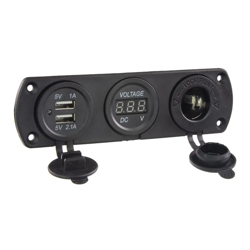 Trojitá zásuvka do panelu CL, Voltmetr, 2x USB nabíječka 34695 | Velmi žádaný produkt