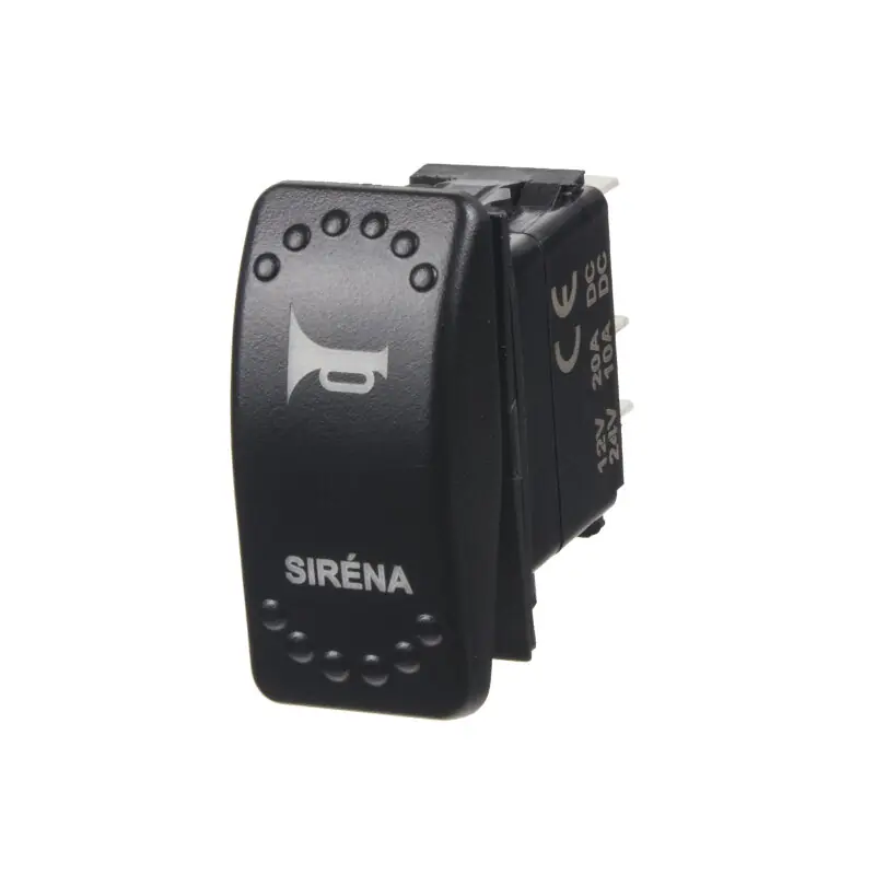 Rocker tlačítko SIRÉNA 12/24V 47110a - Sleva