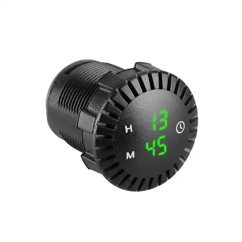 K dispozici | Digitální LED hodiny 12-24V, zelené 34671G