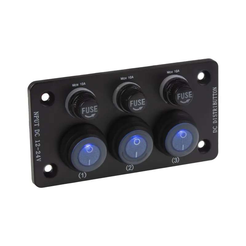 Panel s 3x spínači + 3x pojistky, 12/24V 47177 | Oblíbený u zákazníků