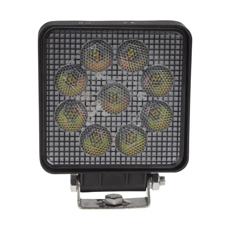LED světlo hranaté, bílé/oranžové, 9x3W/9x1W, 117x117mm, ECE R10 wl-730wo | Premium