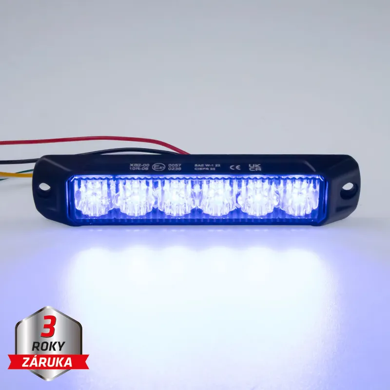 Novinka - PROFI výstražné LED světlo vnější, modré, 12-24V, ECE R65 CH-060B