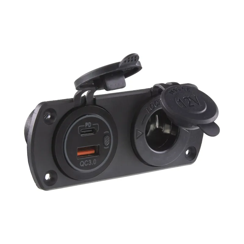 Kvalitní produkt - Dvojitá zásuvka do panelu 1x CL + 1x USB + USB-C zásuvka voděodolná 34524.2