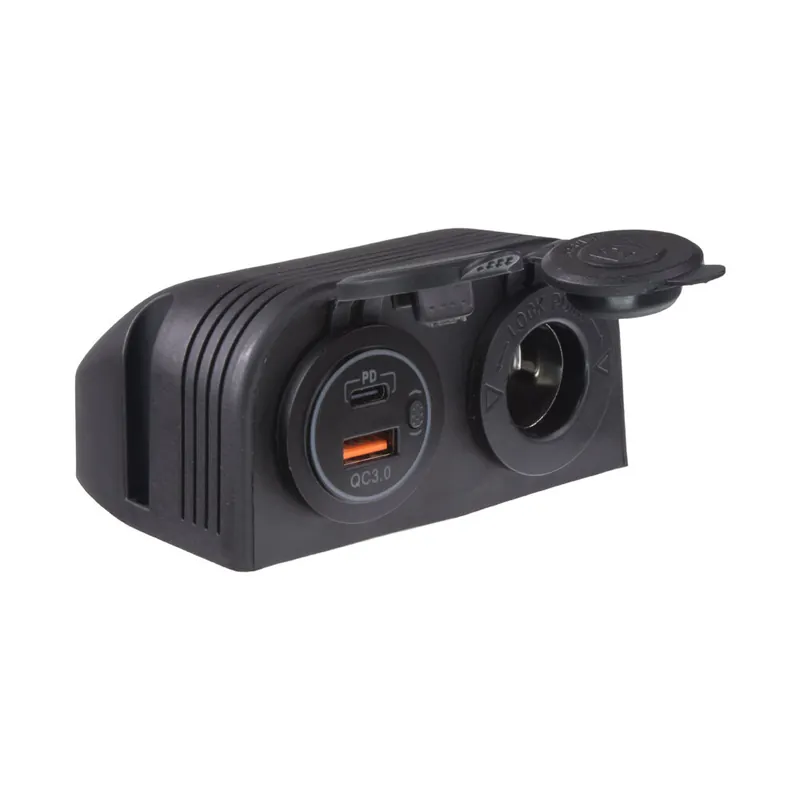 Populární - Dvojitá zásuvka s panelem 1x CL + 1x USB + USB-C zásuvka voděodolná 34526.2
