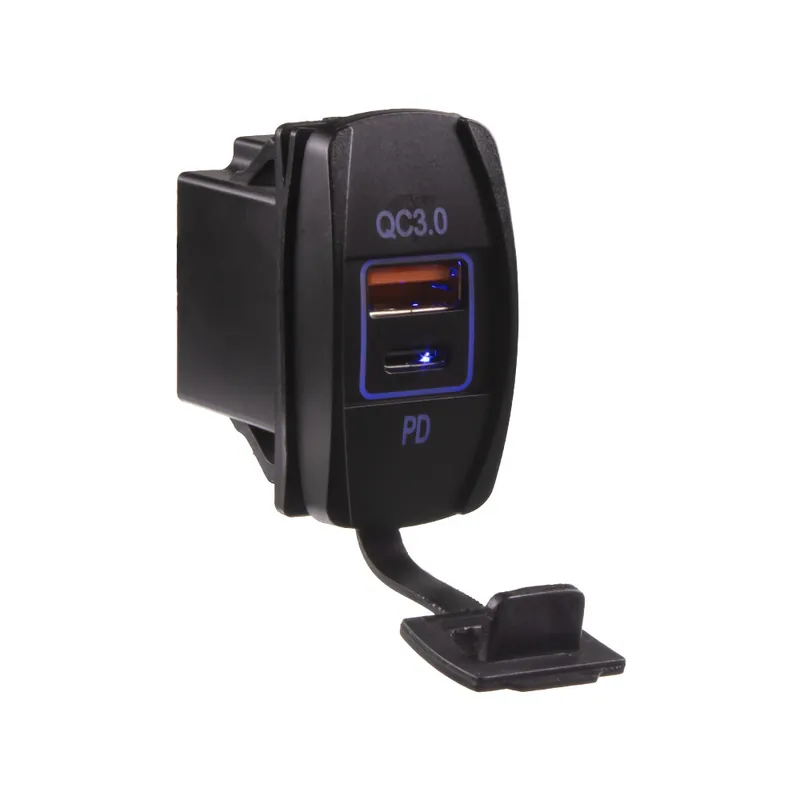 USB nabíječka QC3.0 + USB-C, "Rocker" 12/24V, 36W 34573 - Velmi žádaný produkt
