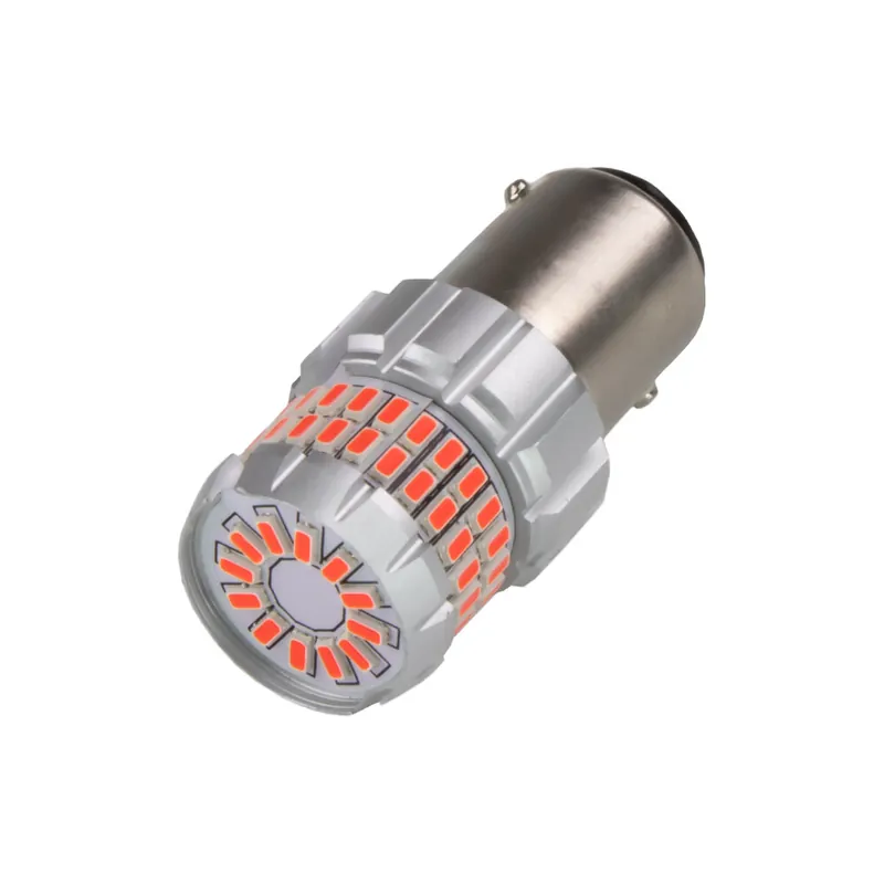 Už jen pár kusů - LED BAY15d červená, 12V, 60LED/3014SMD, 360° 951416red