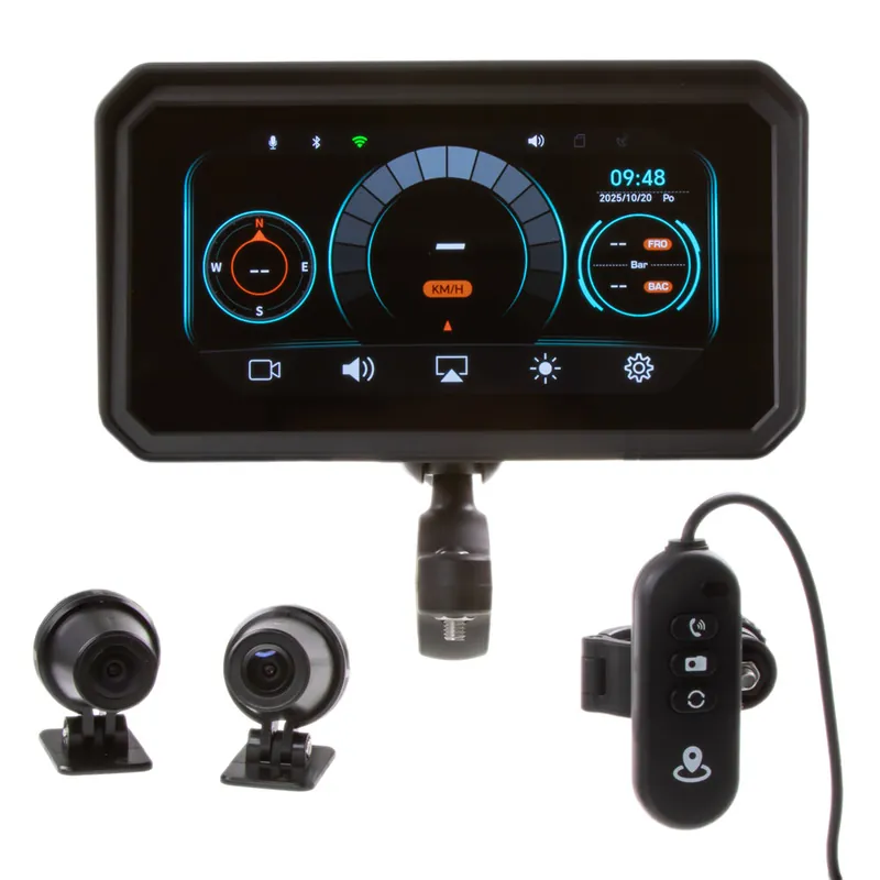 Končí brzy - Monitor 6" na motocykl s Apple CarPlay, Android auto, Bluetooth, DVR, GPS ds-601caDVRM