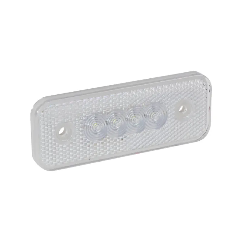 Přední obrysové světlo LED, bílý obdélník, 12V, ECE kf664W12V | Premium