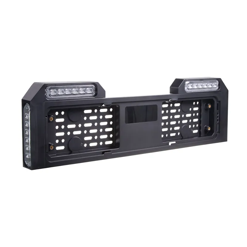 4x PREDATOR 6x4W LED pod SPZ, 12-24V, prohnuté, modré, ECE R65 brRZ03B - Pořiďte si nyní