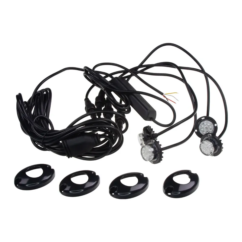 4x PROFI výstražné LED světlo vnější modré, 12-24V, ECE R10 kf315-4B | Nízká cena
