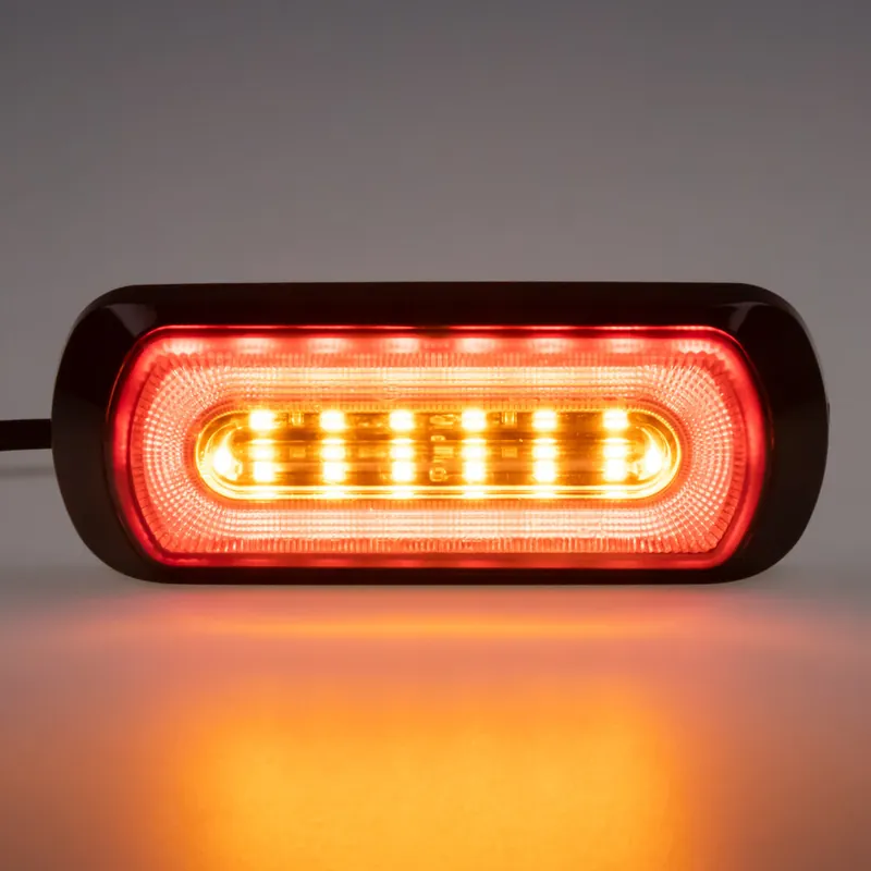 Poziční a výstražné LED světlo vnější, oranžové, červené 12-24V, ECE R65 CH-013AR - Omezené zásoby