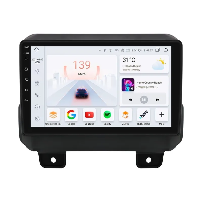 Akční cena - HIZPO KXJEEP9001 Autorádio 9" Android pro Jeep Wrangler, Gladiator Model S9006 (6+64GB) CHR1690