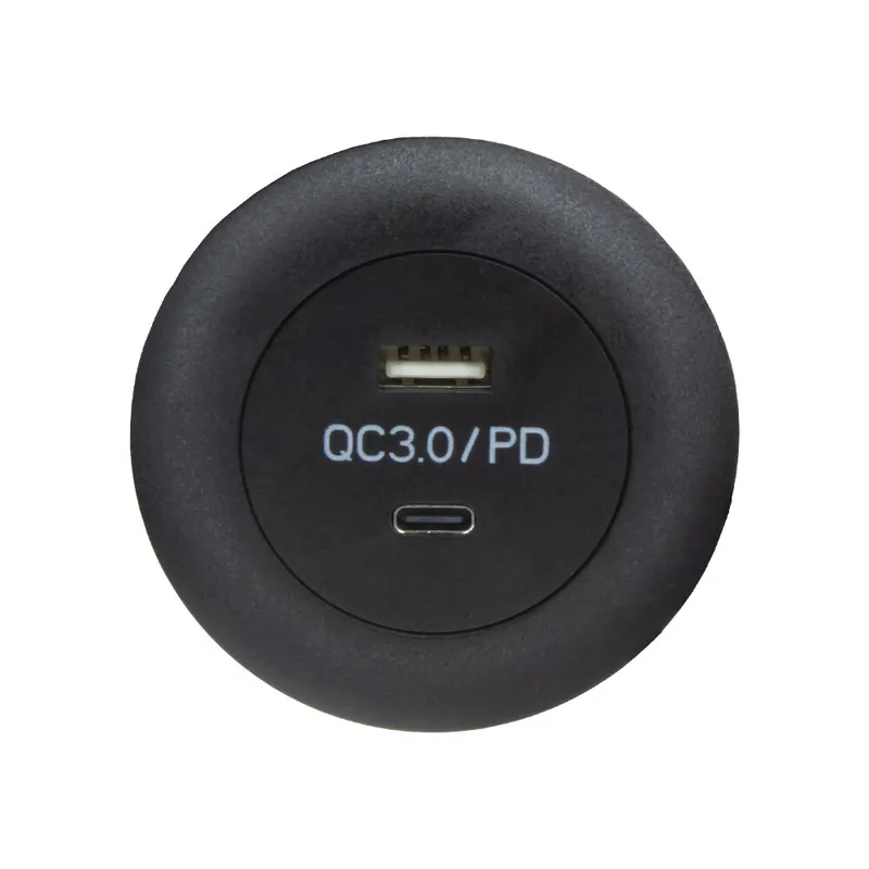 USB QC3.0 + USB-C zásuvka, montáž do nábytku 34726 | Nabídka
