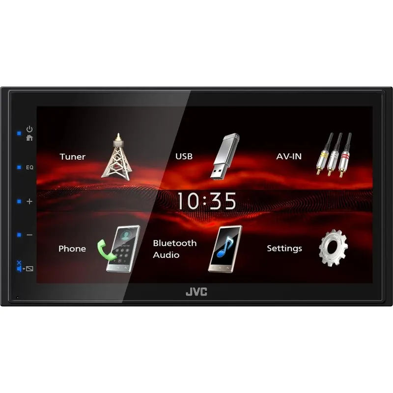 Ušetřete více | JVC 2DIN FM autorádio/6,8" displej/USB/AUX/Bluetooth/USB Mirroring pro Android KW-M180BT