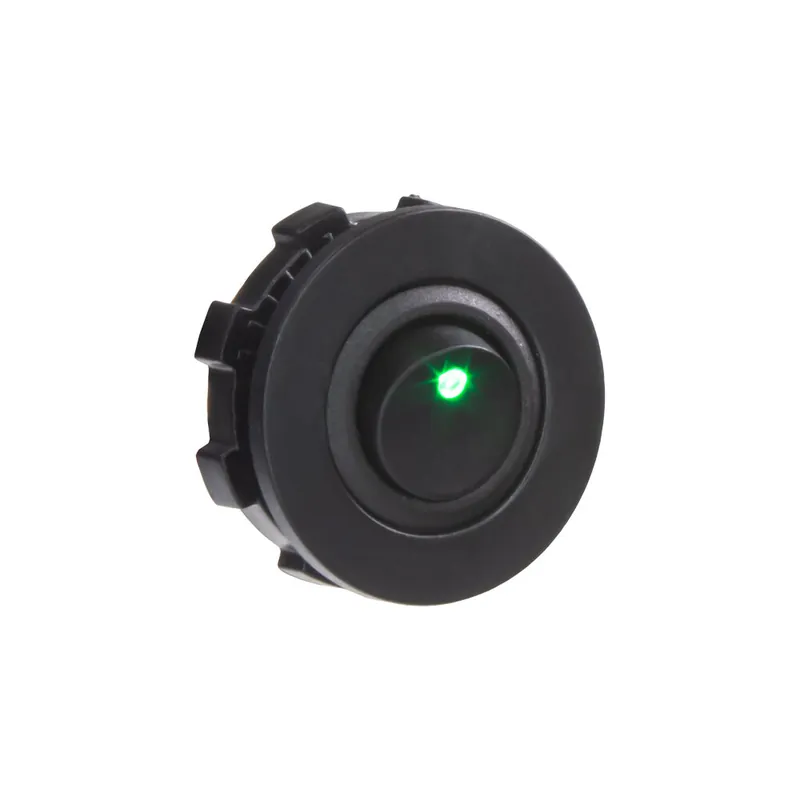 Poslední šance - Spínač kolébkový kulatý 20A zelená LED 47124G