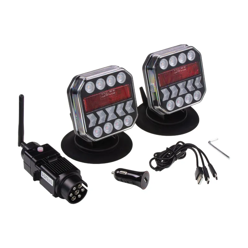 2x Sdružená aku lampa zadní LED s bezdrátovým připojením k 7pin zástrčce, CAN-BUS, ECE trl24ledWcan | Top produkt