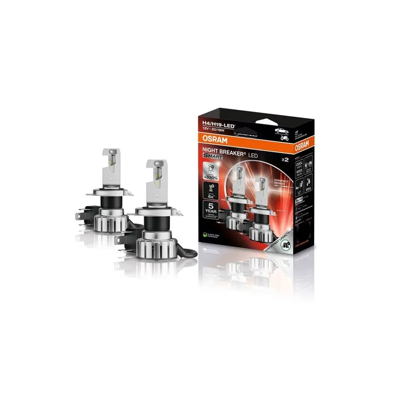 OSRAM H4/H19 NIGHT BREAKER LED SMART 12V 64193DWNBSM - Skvělé hodnocení