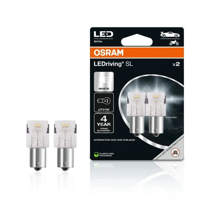 Čerstvá novinka - OSRAM LED 12V P21W BA15s bílá (2ks) Duo-blister 7506DWP-2BL