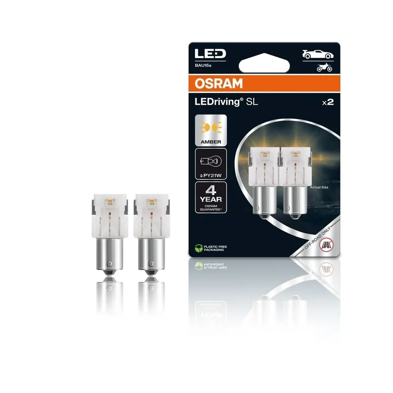 Cena od výrobce - OSRAM LED 12V PY21W BAU15s oranžová (2ks) Duo-blister 7507DYP-2BL