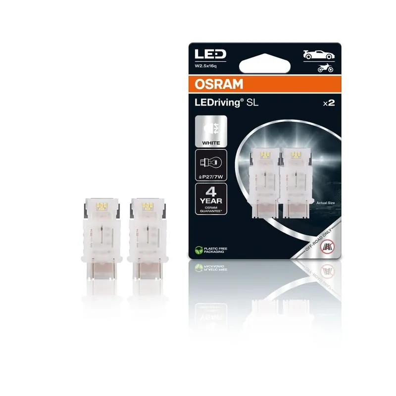 Nový produkt | OSRAM LED 12V P27/7W W2.5x16q bílá (2ks) Duo-blister 3157DWP-2BL