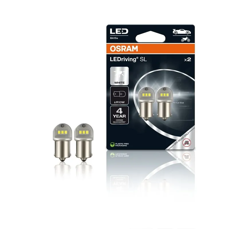 Sleva - OSRAM LED 12V R10W BA15s bílá (2ks) Duo-blister 5008DWP-2BL